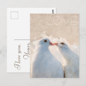 Witte zoenen stippen - Aanpasbare liefde Briefkaart (Voorkant / Achterkant)