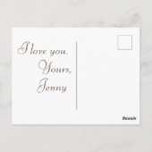 Witte zoenen stippen - Aanpasbare liefde Briefkaart (Achterkant)