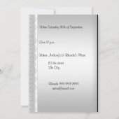 Witte zoete Baby Shower Feest Uitnodiging (Achterkant)