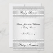 Witte zoete Baby shower Uitnodiging (Voorkant)