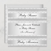 Witte zoete Baby shower Uitnodiging (Voorkant / Achterkant)