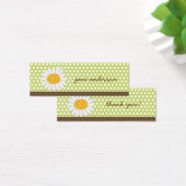 Witte Zomer Daisy Fun Custom Bedankt Cadeau Label  Mini Visitekaartjes (Bureau)
