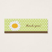 Witte Zomer Daisy Fun Custom Bedankt Cadeau Label  Mini Visitekaartjes (Achterkant)
