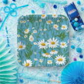 Witte zomerdagen op Aqua Papieren Bordje (Feest)