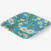 Witte zomerdagen op Aqua Papieren Bordje (Gebogen)