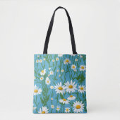 Witte zomerdagen op Aqua Tote Bag (Voorkant)