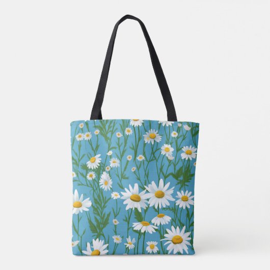 Witte zomerdagen op Aqua Tote Bag (Achterkant)