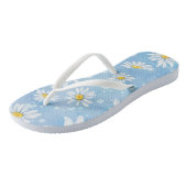 witte zomermaaltijd op blauw teenslippers (Schuin)