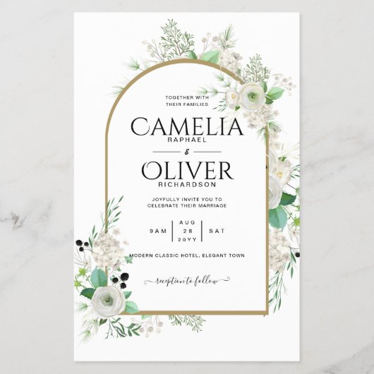 Witte Zomerrozen Smaragdgroene Groenery TROUW Flyer (Voorkant)