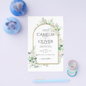 Witte Zomerrozen Smaragdgroene Groenery TROUW Flyer (Enkel)