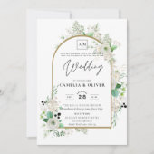 Witte Zomerrozen Smaragdgroene Groenery TROUW Kaart (Voorkant)