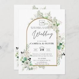 Witte Zomerrozen Smaragdgroene Groenery TROUW Kaart