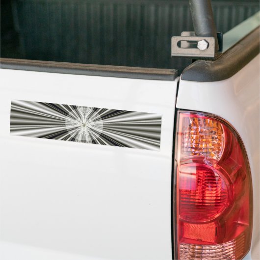 Witte Zon Bumpersticker (Op Truck)
