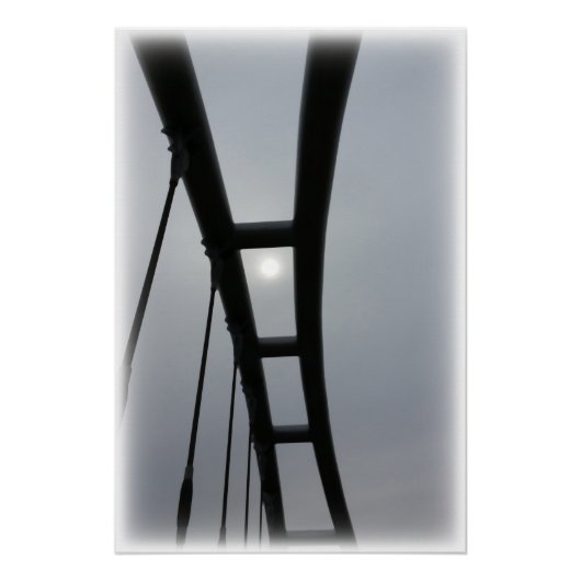 Witte zon over de brug perfect poster (Voorkant)