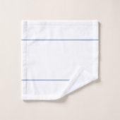 Witte zonblauwe geometrische lijnen bad handdoek (Wasdoekje)