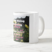 Witte Zonnebloem Koffie Mok van Mom Funny (Voorkant rechts)