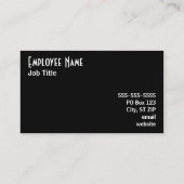 Witte zout en zwarte pepper visitekaartje (Achterkant)