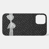 Witte zuivere boog op polka dots Case-Mate iPhone case (Achterkant (horizontaal))