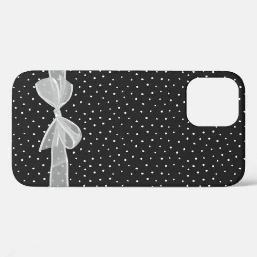 Witte zuivere boog op polka dots Case-Mate iPhone case (Achterkant (horizontaal))