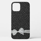 Witte zuivere boog op polka dots Case-Mate iPhone case (Achterkant)
