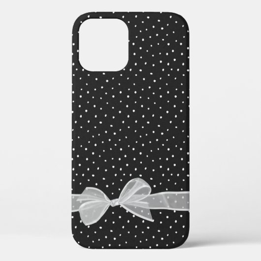 Witte zuivere boog op polka dots Case-Mate iPhone case (Achterkant)