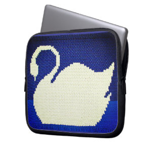 Witte Zwaan Artisan Haakprint Elektronica Tas