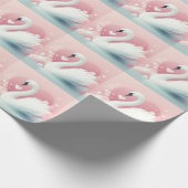 Witte zwaan cadeaupapier (Hoek)