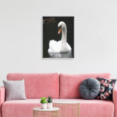 Witte Zwaan Canvasprint Canvas Afdruk (Insitu (Woonkamer))