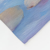 Witte Zwaan en Cygnet met Paarse Rozen Fleece Deken (Hoek)