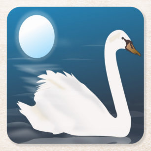 WITTE Zwaan Kartonnen Onderzetters