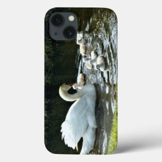 Witte zwaan met kippen Case-Mate iPhone case