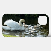Witte zwaan met kippen Case-Mate iPhone case (Achterkant (horizontaal))