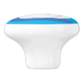 Witte zwaan met kroon cartoon keramische knop (Zijkant)