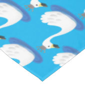 Witte zwaan met kroon cartoon tafelkleed (Gekanteld)