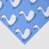 Witte zwaan met kroon cartoon tissuepapier (Detail)