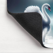 Witte zwaan met origamivogel muismat (Hoek)