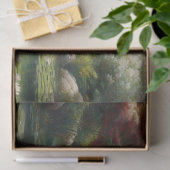 Witte Zwaan op het meer Impressionisme Decoupage Tissuepapier (Geschenk)