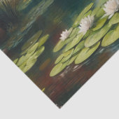 Witte Zwaan op het meer Impressionisme Decoupage Tissuepapier (Detail)