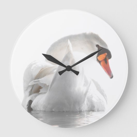 Witte Zwaan op Water Grote Klok (Voorkant)