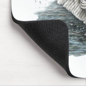 Witte zwaan op water muismat (Hoek)