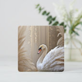 *~* Witte Zwaan SC1 Majestic Mooi Feestdagenkaart (Staand voorkant)