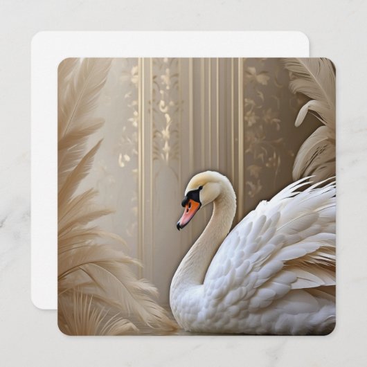 *~* Witte Zwaan SC1 Majestic Mooi Feestdagenkaart (Voorkant / Achterkant)