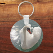  witte zwaan sleutelhanger (Voorkant)