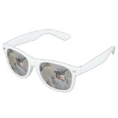 Witte Zwaan Volwassen Retro Party Shades, Wit Zonnebril (Gekanteld)