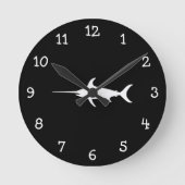 Witte zwaardvis ronde klok (Voorkant)