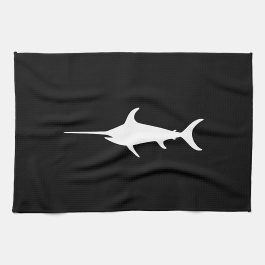 Witte zwaardvis theedoek (Horizontaal)