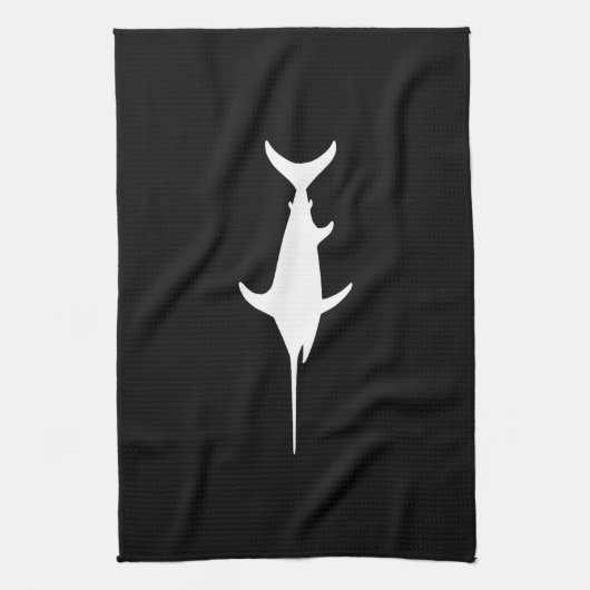 Witte zwaardvis theedoek (Verticaal)