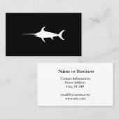 Witte zwaardvis visitekaartje (Voorkant / Achterkant)