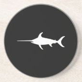Witte zwaardvis zandsteen onderzetter (Voorkant)