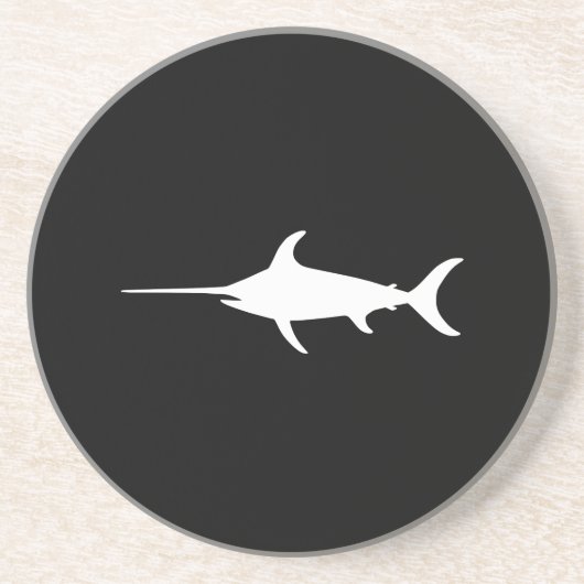 Witte zwaardvis zandsteen onderzetter (Voorkant)